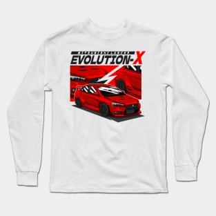 MITSUBISHI LANCER EVOLUTION-X (RED) Long Sleeve T-Shirt